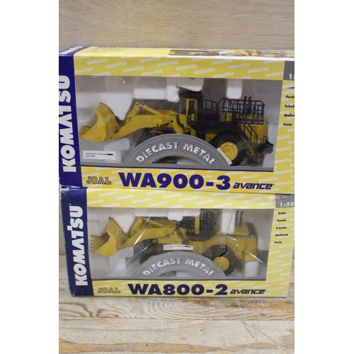 BOXED JOAL 1:50 SCALE KOMATSU WA900-3 LOADING SHOVEL TOGETHER WITH