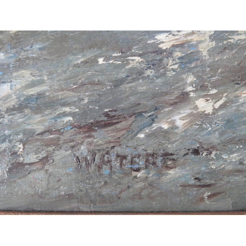 112 - CAPT. JOHN WATERS (XX). Stormy seascape with sailing vessels in a heavy swell 'Off Coquirubo 06, a G... 