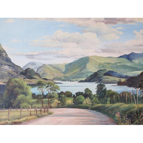 115 - ALAN BEGNALL CHARLTON (1913-1981). Lakeland scene' 'Ullswater from AIRA force road', see verso, sign... 