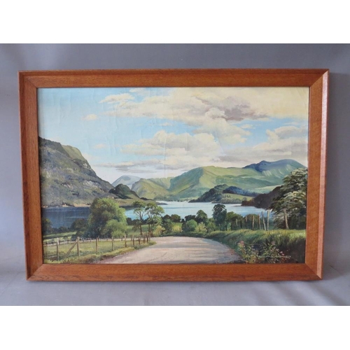 115 - ALAN BEGNALL CHARLTON (1913-1981). Lakeland scene' 'Ullswater from AIRA force road', see verso, sign... 