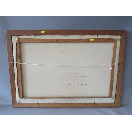 115 - ALAN BEGNALL CHARLTON (1913-1981). Lakeland scene' 'Ullswater from AIRA force road', see verso, sign... 