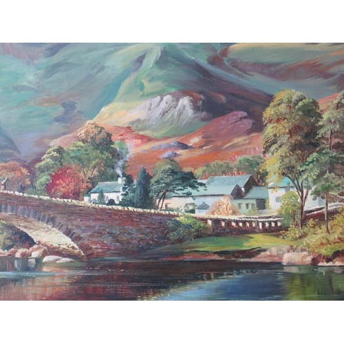 116 - ALAN BENGALL CHARLTON (1913-1981). Lakeland scene 'Grange in Borrowdale', see verso, signed lower ri... 