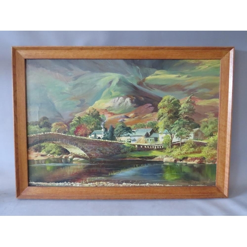 116 - ALAN BENGALL CHARLTON (1913-1981). Lakeland scene 'Grange in Borrowdale', see verso, signed lower ri... 