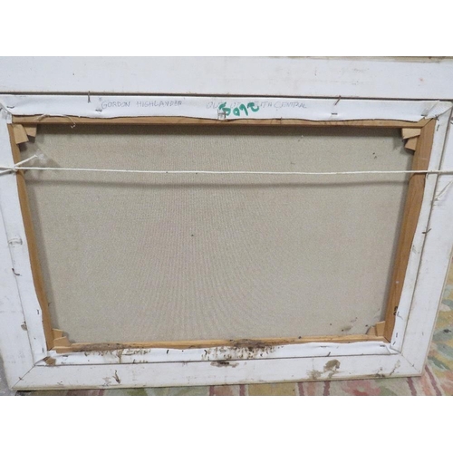 135 - PETER ST. CLAIR MERRIMAN (XX-XXI). 'Gordon Highlander - Out of Leith Central', signed lower right, o... 