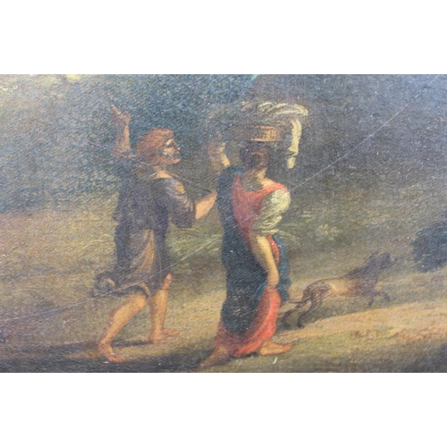 156 - FOLLOWER OF PIETER MULIER THE YOUNGER CALLED TEMPESTA (c.1637-1710). an extensive river landscape wi... 