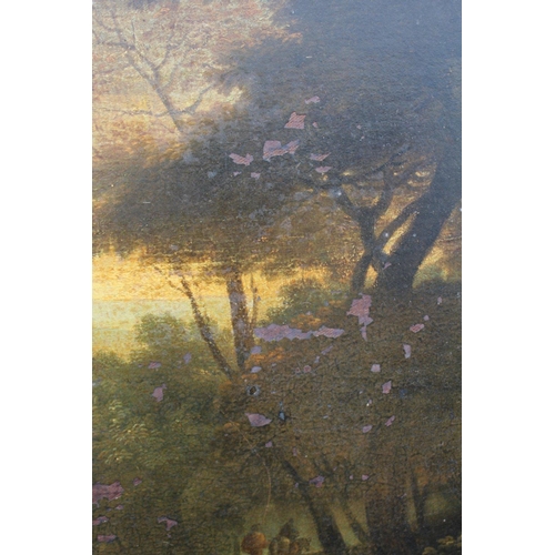 156 - FOLLOWER OF PIETER MULIER THE YOUNGER CALLED TEMPESTA (c.1637-1710). an extensive river landscape wi... 