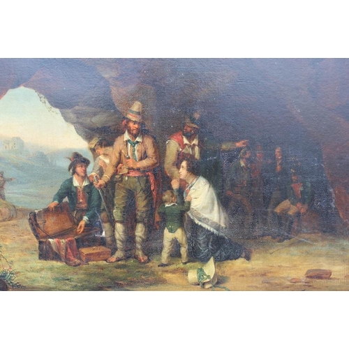 158 - NICAISE DE KEYSER (FLEMISH 1813-1887). Troubles on the road, signed lower right and dated 1831, oil ... 