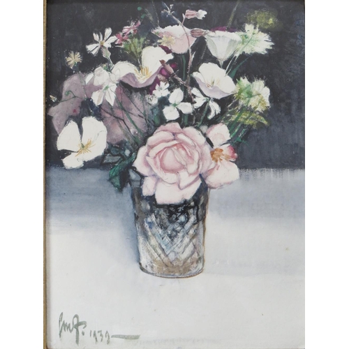 62 - GORDON MITCHELL FORSYTH (1879-1952). Scottish school, still life study of flowers in a vase 'A King'... 
