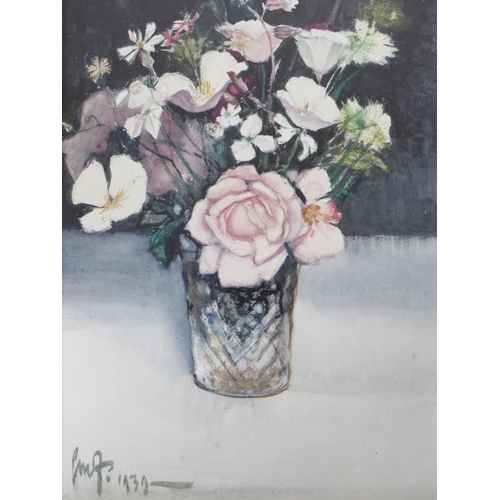 62 - GORDON MITCHELL FORSYTH (1879-1952). Scottish school, still life study of flowers in a vase 'A King'... 