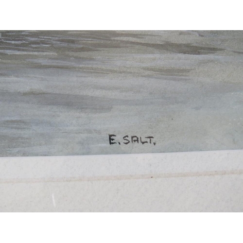 70 - E. SALE (XX). Welsh wooded river landscape, signed lower right, watercolour, framed and glazed, 37 x... 