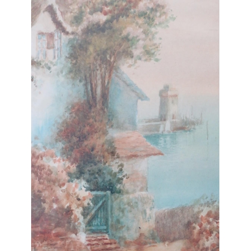 76 - THOMAS MORTIMER. 'Shelly's Cottage, Lynmouth, North Devon', see verso, signed and dated 1996 lower l... 