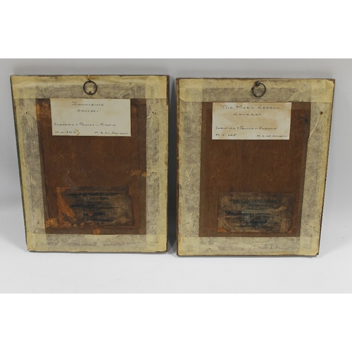 103 - AFTER NICHOLAS LANCRET (1690 - 1743). French school, 'Innocence' & 'The Music Lesson' see verso, eng... 