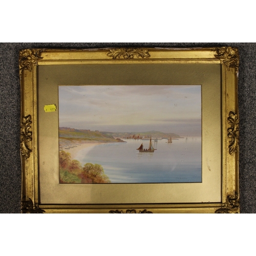 81 - G.M. ARONDALE (act. 1900-1930). Four St Ives Scenes, signed and tilted, watercolour, gilt framed and... 