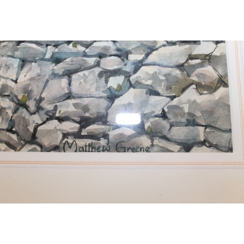 92 - MATTHEW GREENE (b.1967). Lincolnshire artist, village scene with \Land Rover 'Springtime, Butterton'... 