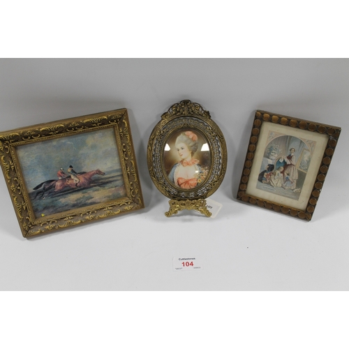 104 - COSE. Continental school, a late 19th / early 20th century oval portrait miniature of a young woman,... 