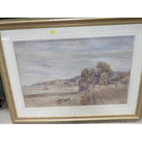 78 - J.H. PARKINGSON (XX). 'The Mumbles', signed lower right and dated '83, watercolour, gilt framed and ... 