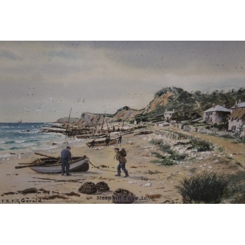 94 - FREDERICK R FITZGERALD (1869-1944). Steeplehill Cove, I-O-W' and 'The Companion', signed lower left ... 