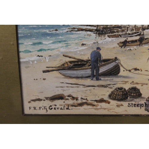 94 - FREDERICK R FITZGERALD (1869-1944). Steeplehill Cove, I-O-W' and 'The Companion', signed lower left ... 