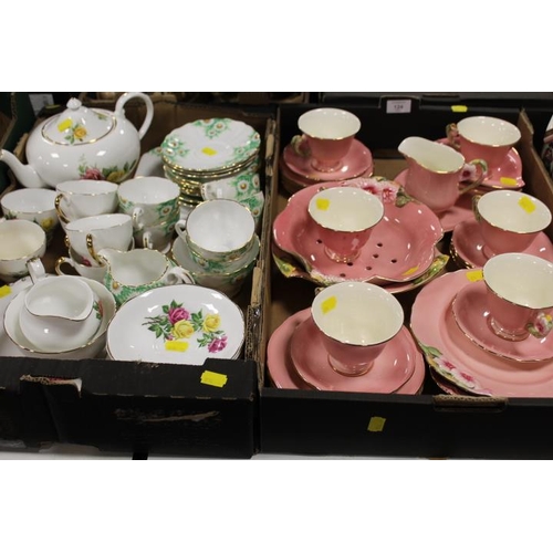 124 - TWO TRAYS OF ASSORTED TEA WARE