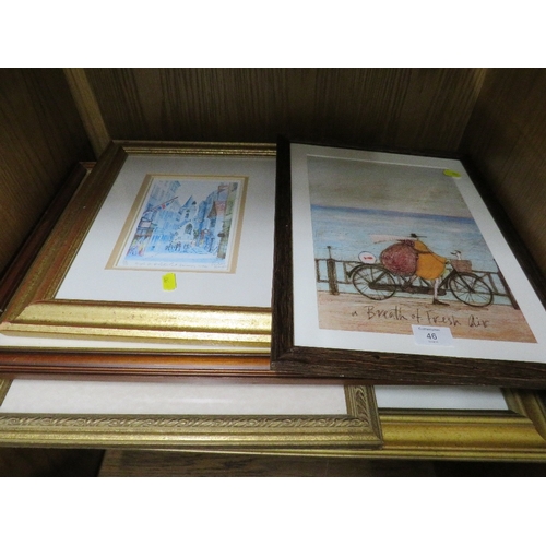 46 - A COLLECTION OF TEN ASSORTED PRINTS TO INC CRICKET INTEREST