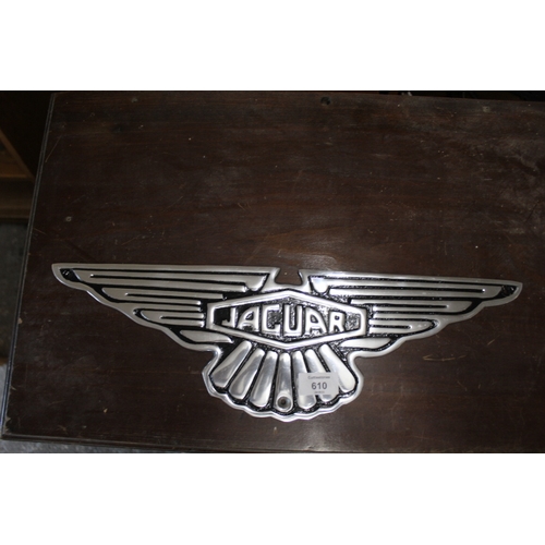 306 - ***AN ALUMINIUM JAGUAR PLAQUE**