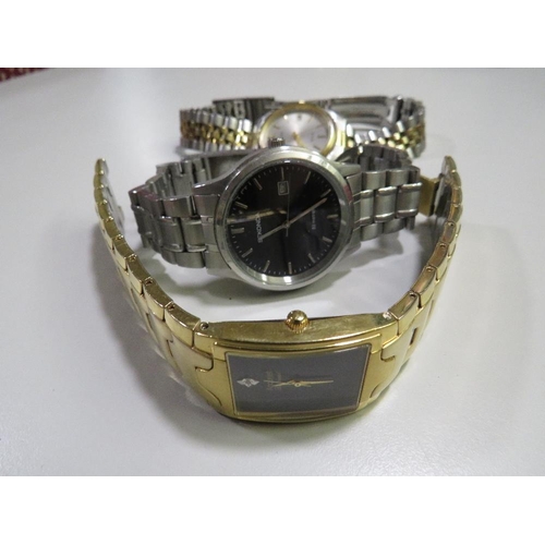 296 - THREE GENTS WRISTWATCHES COMPRISING AN ACCURIST DIAMOND, A SEKONDA 50M AND A CITIZEN WR100