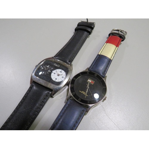 297 - TWO DESIGNER WRISTWATCHES, COMPRISING A TOMMY HILFIGER AND  D & G EXAMPLES