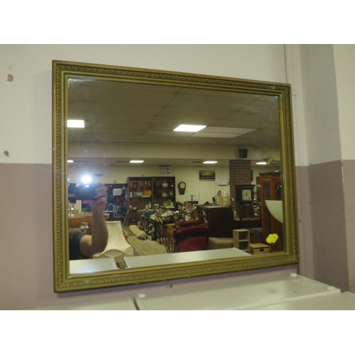 811 - A MODERN GILT OVERMANTLE MIRROR PLUS ANOTHER MIRROR (2)