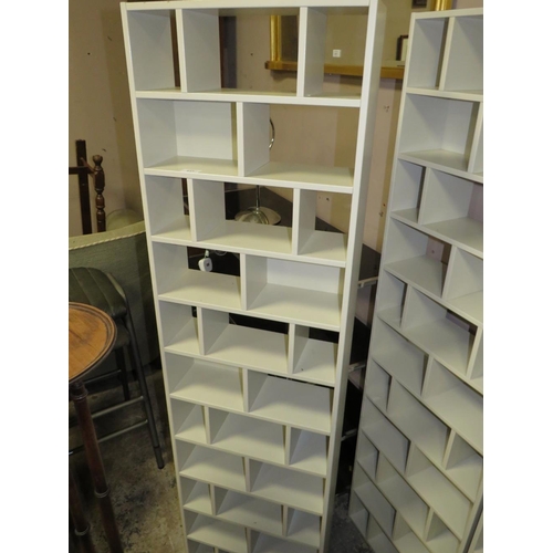 813 - FOUR SETS OF MODERN SHELVES AND A TORCHERE STAND (5)