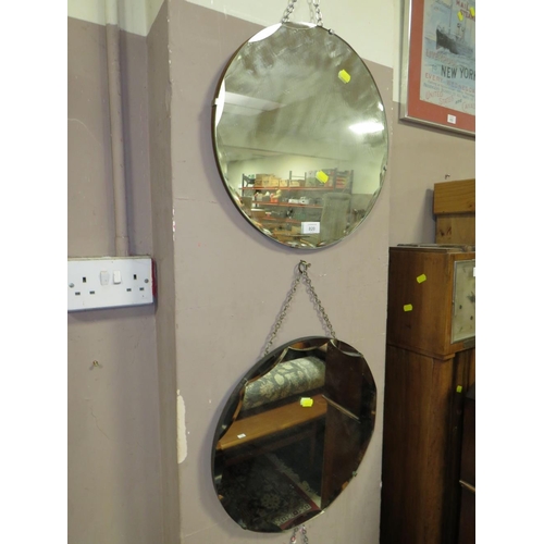 820 - FOUR ART DECO CIRCULAR HANGING  MIRRORS - Dia. 61 cm (LARGEST)