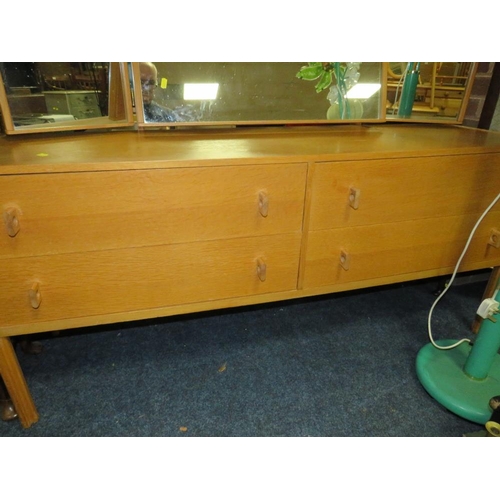 850 - A RETRO 'STAG' DRESSING TABLE - W 150 cm