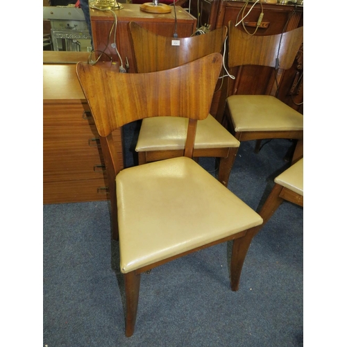 854 - A SET OF FOUR RETRO DINING CHAIRS A/F