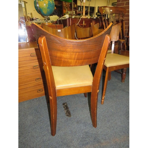 854 - A SET OF FOUR RETRO DINING CHAIRS A/F