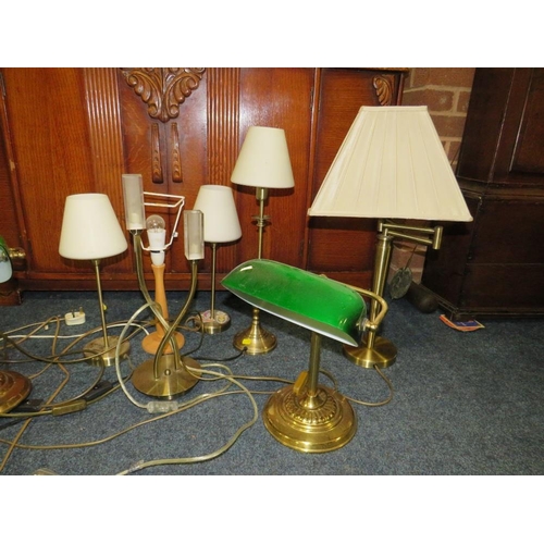 856 - A QUANTITY OF NINE ASSORTED LAMPS - HOUSE CLEARANCE