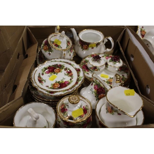 87 - THREE TRAYS OF ROYAL ALBERT OLD COUNTRY ROSES TEA WARE