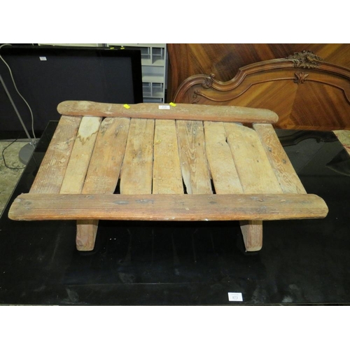 874 - AN UNUSUAL DRIFTWOOD STOOL - W 78 cm