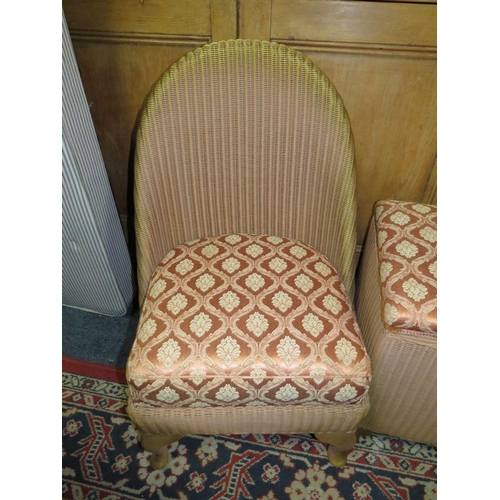 878 - A LLOYD LOOM CHAIR TOGETHER WITH A LINEN BOX