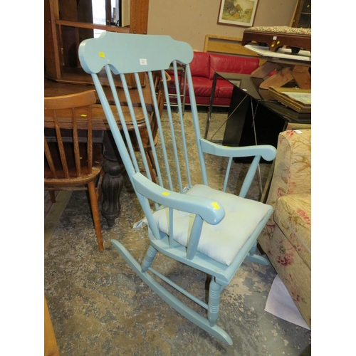 897 - A VINTAGE PAINTED ROCKING CHAIR