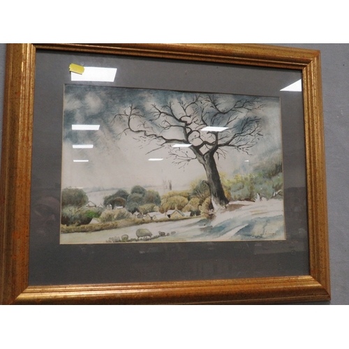 15 - A SELECTION OF FRAMED AND GLAZED WATERCOLOURS ETC (4)