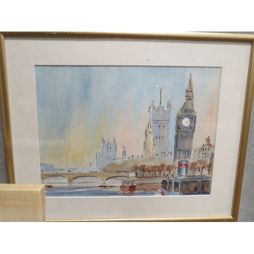 15 - A SELECTION OF FRAMED AND GLAZED WATERCOLOURS ETC (4)