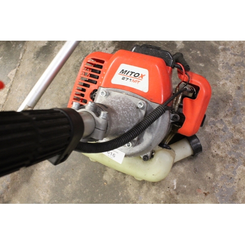 616 - A MITOX PETROL EXTENDED CHAINSAW WITH HEDGE TRIMMER ATTACHMENT