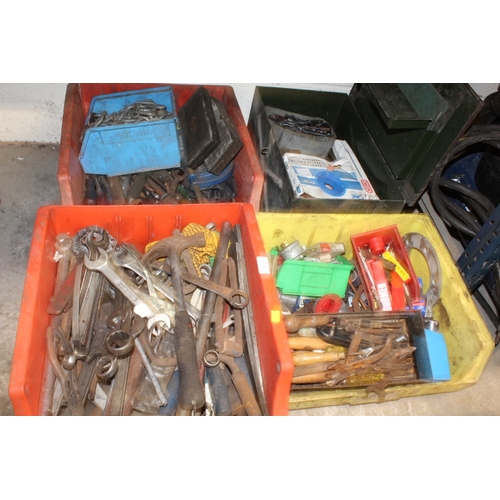 619 - FOUR BOXES OF ASSORTED TOOLS