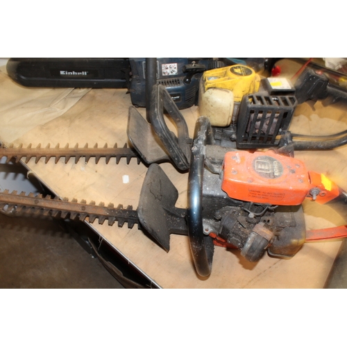 623 - TWO PETROL CHAINSAWS AND TWO PETROL HEDGE TRIMMERS