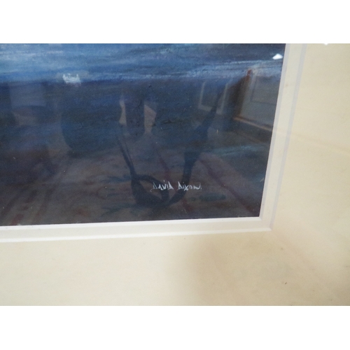 26 - A FRAMED AND GLAZED WATERCOLOUR ENTITLED EVENING CARN LLIDI SIGNED LOWER RIGHT DAVID DIXON