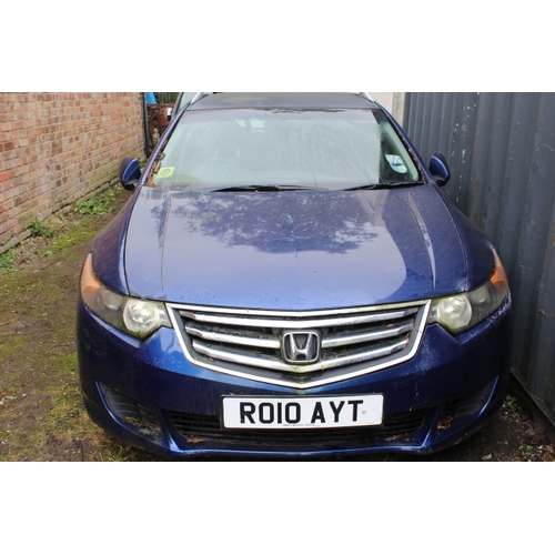 602 - A 2010 BLUE HONDA ACCORD 2.2L DIESEL ESTATE 'RO10 AYT' - KEY BUT NO PAPER WORK (SORN STATUS)