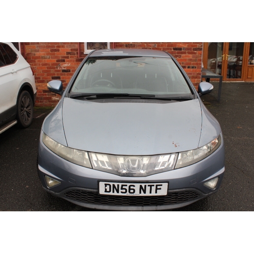 603 - 2007 PETROL 1.3L PALE BLUE HONDA CIVIC 'DN56 NTF' - KEY BUT NO PAPERWORK