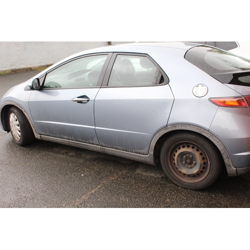 603 - 2007 PETROL 1.3L PALE BLUE HONDA CIVIC 'DN56 NTF' - KEY BUT NO PAPERWORK