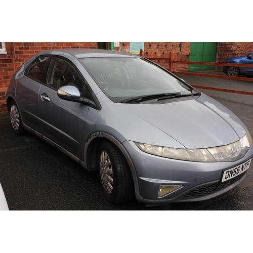 603 - 2007 PETROL 1.3L PALE BLUE HONDA CIVIC 'DN56 NTF' - KEY BUT NO PAPERWORK