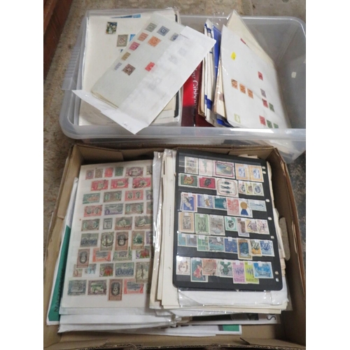 103 - TWO TRAYS OF ASSORTED STAMPS  ETC