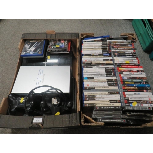 130 - A QUANTITY OF PLAYSTATION SYSTEMS, GAMES ACCESSORIES (UNCHECKED)